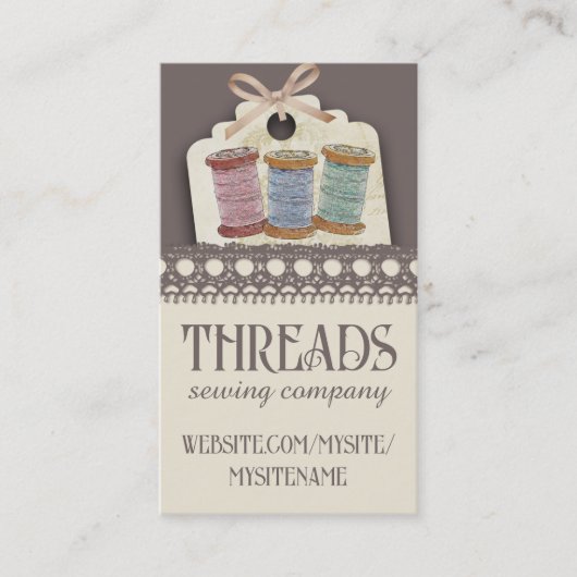 Benutzerdefinierte Farbspools für Fadennähte Visitenkarte (Vorderseite)