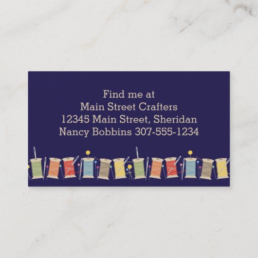 Benutzerdefinierte Farbspools Gewindenähte Buttone Visitenkarte (Rückseite)