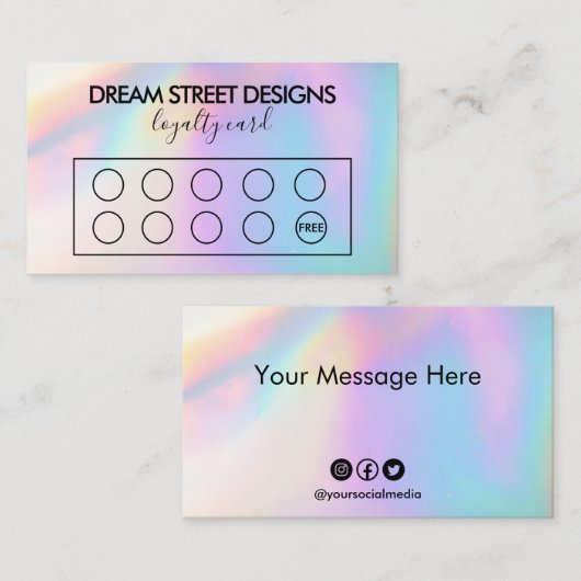 Benutzerdefinierte Farbverschiebungs-Loyalitätskar Visitenkarte (Vorne/Hinten)