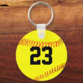 Benutzerdefinierte Fastfeld-Softball-Spielnummer o Schlüsselanhänger (Vorderseite)