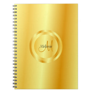 Benutzerdefinierte Faux-Gold-elegante moderne Mono Notizblock