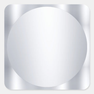 Benutzerdefinierte Faux-Silber-Leer-Vorlage Fügen  Quadratischer Aufkleber