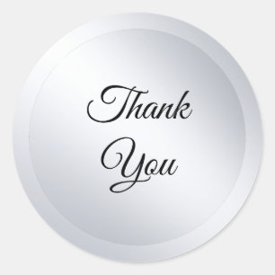 Benutzerdefinierte Faux-Silber Moderne Vorlage Füg Runder Aufkleber