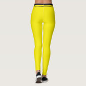 Benutzerdefinierte Feier Gelb-Schwarzes Monogramm  Leggings (Rückseite)