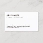 Benutzerdefinierte Fencing Visitenkarte (Rückseite)