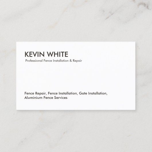 Benutzerdefinierte Fencing Visitenkarte (Rückseite)