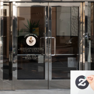 Benutzerdefinierte Fensteraufkleber für Cafés – Pe