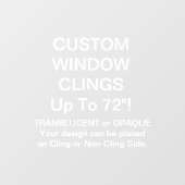 Benutzerdefinierte Fensterklammer AUTOMATISCHER OP Fensteraufkleber (Blatt)