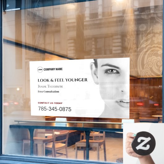 Benutzerdefinierte Fensterklammer für den Botox-Tr Fensteraufkleber (Café-Fenster)