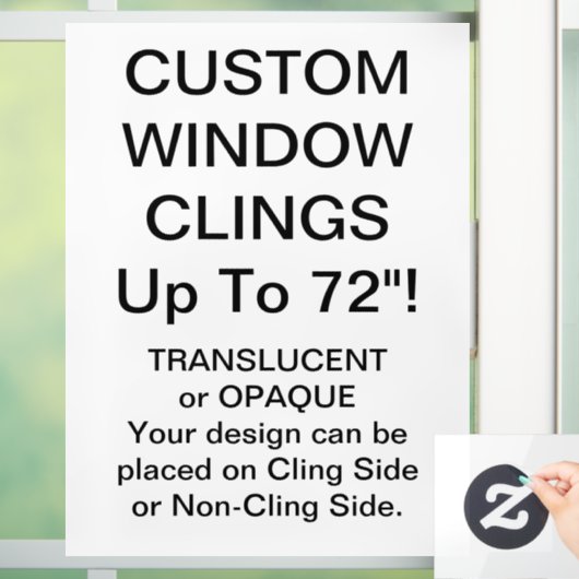 Benutzerdefinierte Fensterklammer VOLL OPAQUE BLAT Fensteraufkleber (Zuhause)