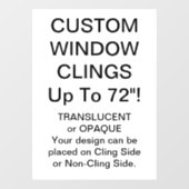 Benutzerdefinierte Fensterklammer VOLL OPAQUE BLAT Fensteraufkleber (Blatt)