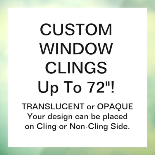 Benutzerdefinierte Fensterklammer VOLL OPAQUE BLAT Fensteraufkleber (Blatt 3)