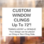 Benutzerdefinierte Fensterklammer VOLL OPAQUE BLAT Fensteraufkleber (Blatt 2)