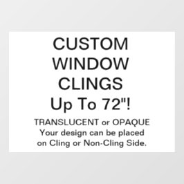 Benutzerdefinierte Fensterklammer VOLL OPAQUE BLAT Fensteraufkleber