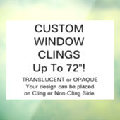 Benutzerdefinierte Fensterklammer VOLL OPAQUE BLAT Fensteraufkleber (Blatt 3)
