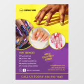 Benutzerdefinierte Fensterklammern für Nail-Salon- Fensteraufkleber (Blatt)