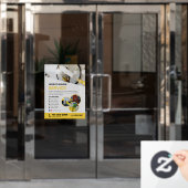 Benutzerdefinierte Fensterklammern für Reinigungsd Fensteraufkleber (Büro Tür)