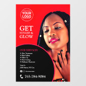 Benutzerdefinierte Fensterklammern von Salon Servi Fensteraufkleber (Blatt)