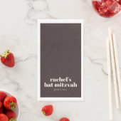 Benutzerdefinierte fette Typografie Moderne braune Serviette (Beispiel)