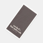 Benutzerdefinierte fette Typografie Moderne braune Serviette (Ecke)