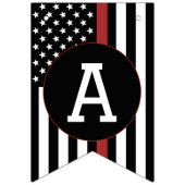 Benutzerdefinierte Feuerwehrruhestand Thin Red Lin Wimpelkette (Zweite Fahne)