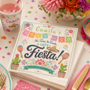 Benutzerdefinierte Fiesta-Party-Servietten Bunte M Serviette
