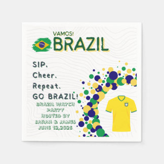 Benutzerdefinierte FIFA Weltmeisterschaft Brasilie Serviette