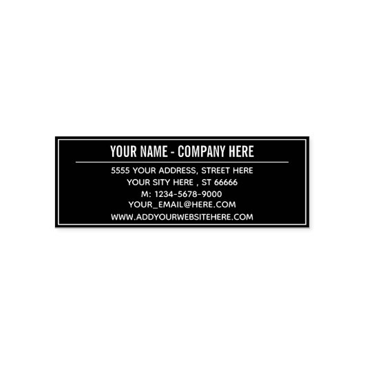 Benutzerdefinierte Firmenadresse Ihre Briefmarke Permastempel (Design)