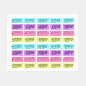 Benutzerdefinierte Firmenadresse Labels für Ihre F Etiketten (Blatt)