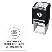 Benutzerdefinierte Firmenlogo-Adresse Selbstfarbig Permastempel (Beispiel)