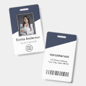 Benutzerdefinierte Firmenlogo-Bar-Code-Mitarbeiter Ausweis (Vorder- & Rückseite)