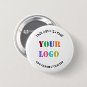 Benutzerdefinierte Firmenlogo-Name Werbe-Button Button (Vorne & Hinten)