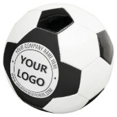 Benutzerdefinierte Firmenlogo Text Fußball Ball wä (Dreiviertel)