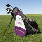 Benutzerdefinierte Firmenlogo Text Golf Handtuch w (Gras)