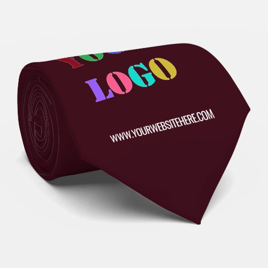 Benutzerdefinierte Firmenlogo-Text- und QR-Code-Ge Krawatte (Gerollt)