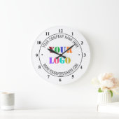 Benutzerdefinierte Firmenlogo-Textuhr Design für s Große Wanduhr (Zuhause)