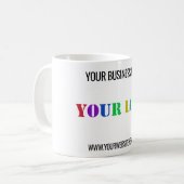 Benutzerdefinierte Firmenlogo und Text-Business-Ta Kaffeetasse (Vorderseite Links)
