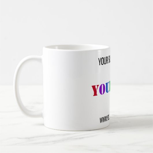 Benutzerdefinierte Firmenlogo und Text-Business-Ta Kaffeetasse (Links)