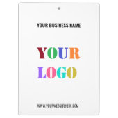 Benutzerdefinierte Firmenlogo und Text-Business-Zw Klemmbrett (Rückseite)