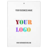 Benutzerdefinierte Firmenlogo und Text-Business-Zw Klemmbrett (Rückseite)