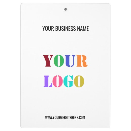 Benutzerdefinierte Firmenlogo und Text-Business-Zw Klemmbrett (Rückseite)