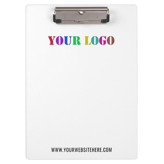 Benutzerdefinierte Firmenlogo und Text-Business-Zw Klemmbrett (Vorderseite)