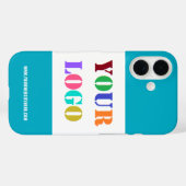 Benutzerdefinierte Firmenlogo und Text iPhone Case (Rückseite (Horizontal))