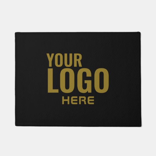 Benutzerdefinierte Firmenlogos Moderne Schwarze We Fußmatte (Vorderseite)