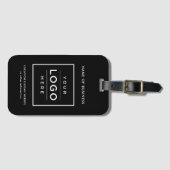 Benutzerdefinierte Firmenlogos, schwarz und weiß Gepäckanhänger (Vorderseite (Horizontal))