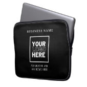 Benutzerdefinierte Firmenlogos, schwarz und weiß Laptopschutzhülle (Vorderseite Links)