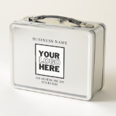 Benutzerdefinierte Firmenlogos, schwarz und weiß Metall Brotdose (Rückseite)