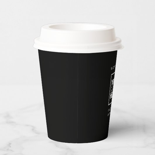 Benutzerdefinierte Firmenlogos, schwarz und weiß Pappbecher (Rechts)