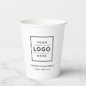 Benutzerdefinierte Firmenlogos, schwarz und weiß Pappbecher (Vorderseite)