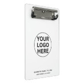 Benutzerdefinierte Firmenlogos und Text mit schwar Mini Klemmbrett (Schrägansicht)